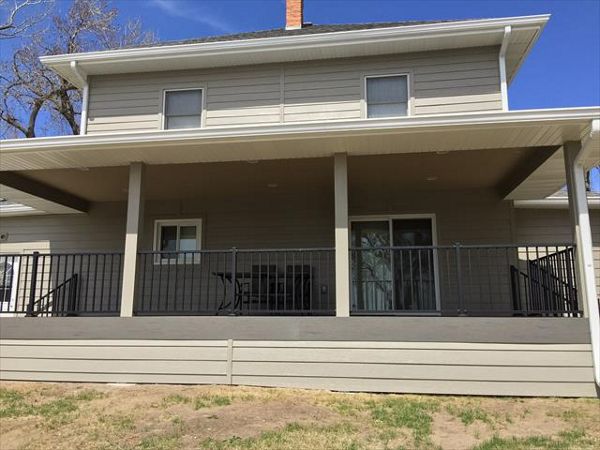Transcend custom deck with covered porch, Omaha