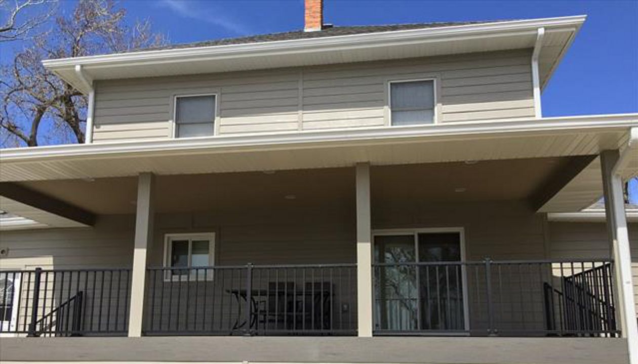 Transcend custom deck with covered porch, Omaha