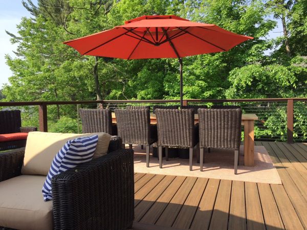 Trex Decking with Cable Railing system