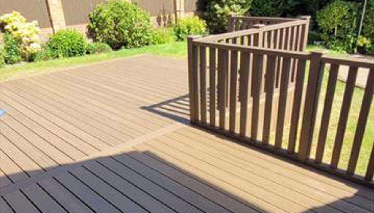 TREX ENHANCE NATURALS in Toasted Sand Decking completed in Leeds
