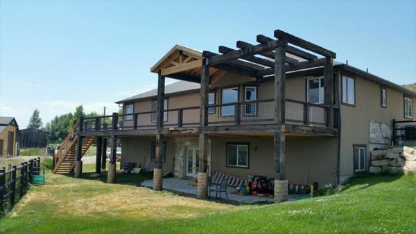 rustic deck with beach dune decking