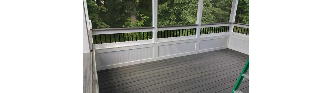 Trex Transcend Island Mist Screened in Porch in Howard County