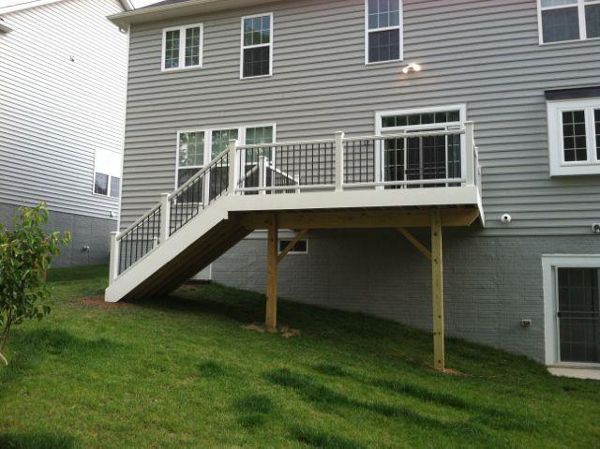 White Trex trim with White Transcend Railings