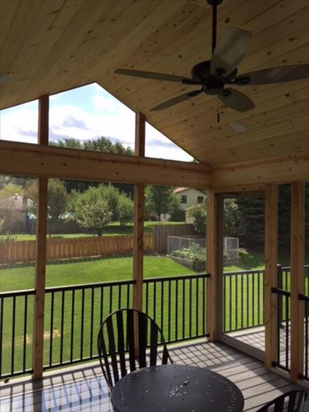 Maple Grove, MN Trex Composite Decking Screen Porch interior
