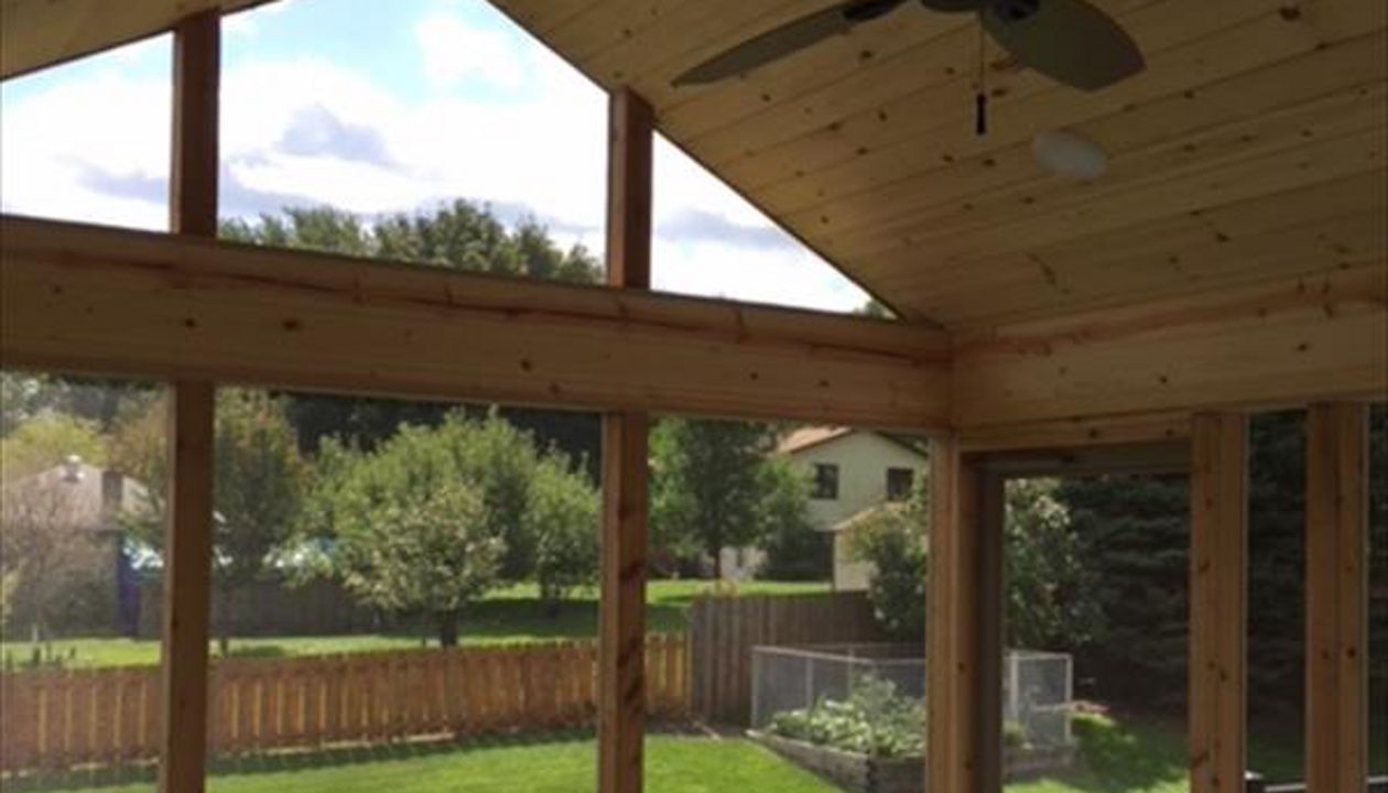 Maple Grove, MN Trex Composite Decking Screen Porch interior