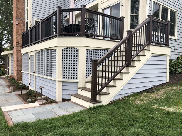 TREX decking and rails with custom lattice