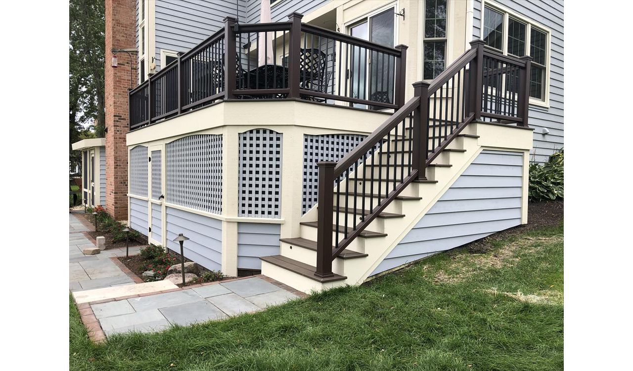 TREX decking and rails with custom lattice