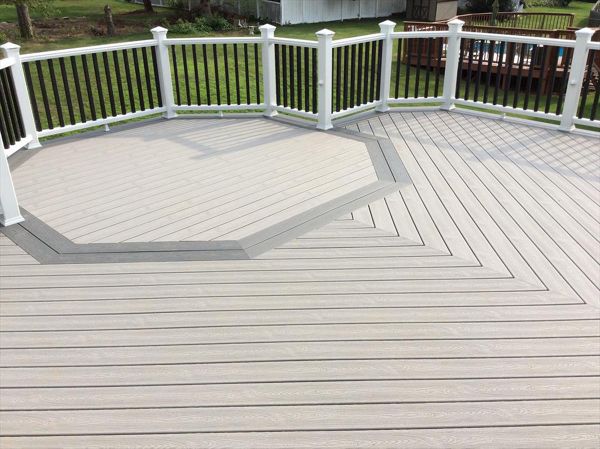 Gravel Path decking with Clamshell picture framing.