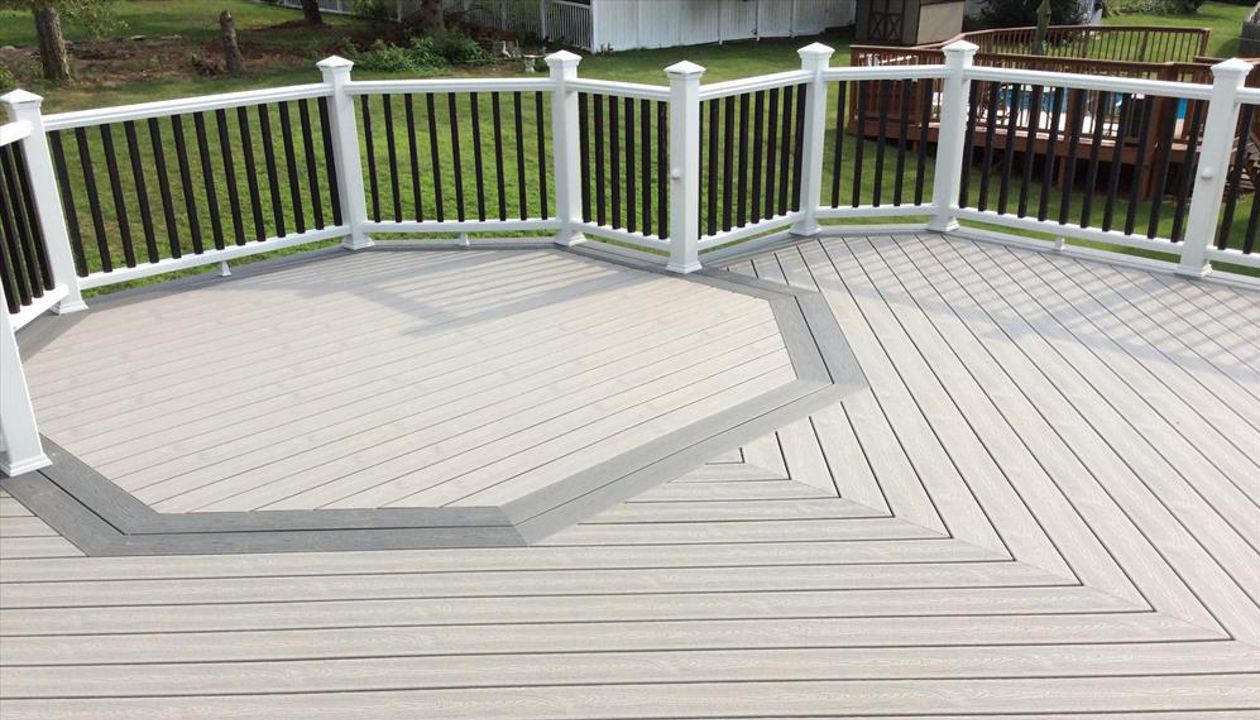 Gravel Path decking with Clamshell picture framing.