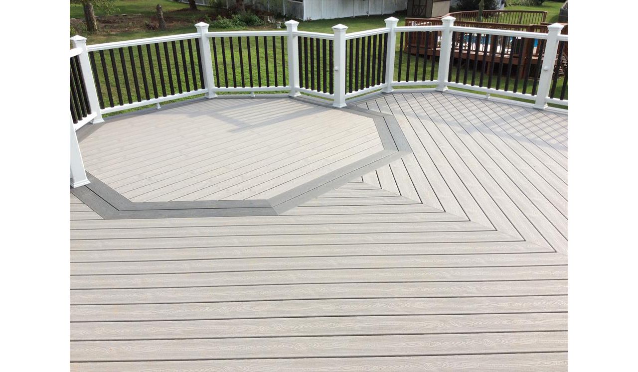 Gravel Path decking with Clamshell picture framing.