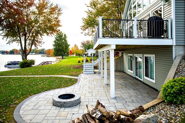 Peg Ryan's lake deck