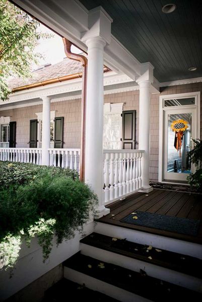 Trex Transcend Spiced Rum porch & stairs lead the way in.