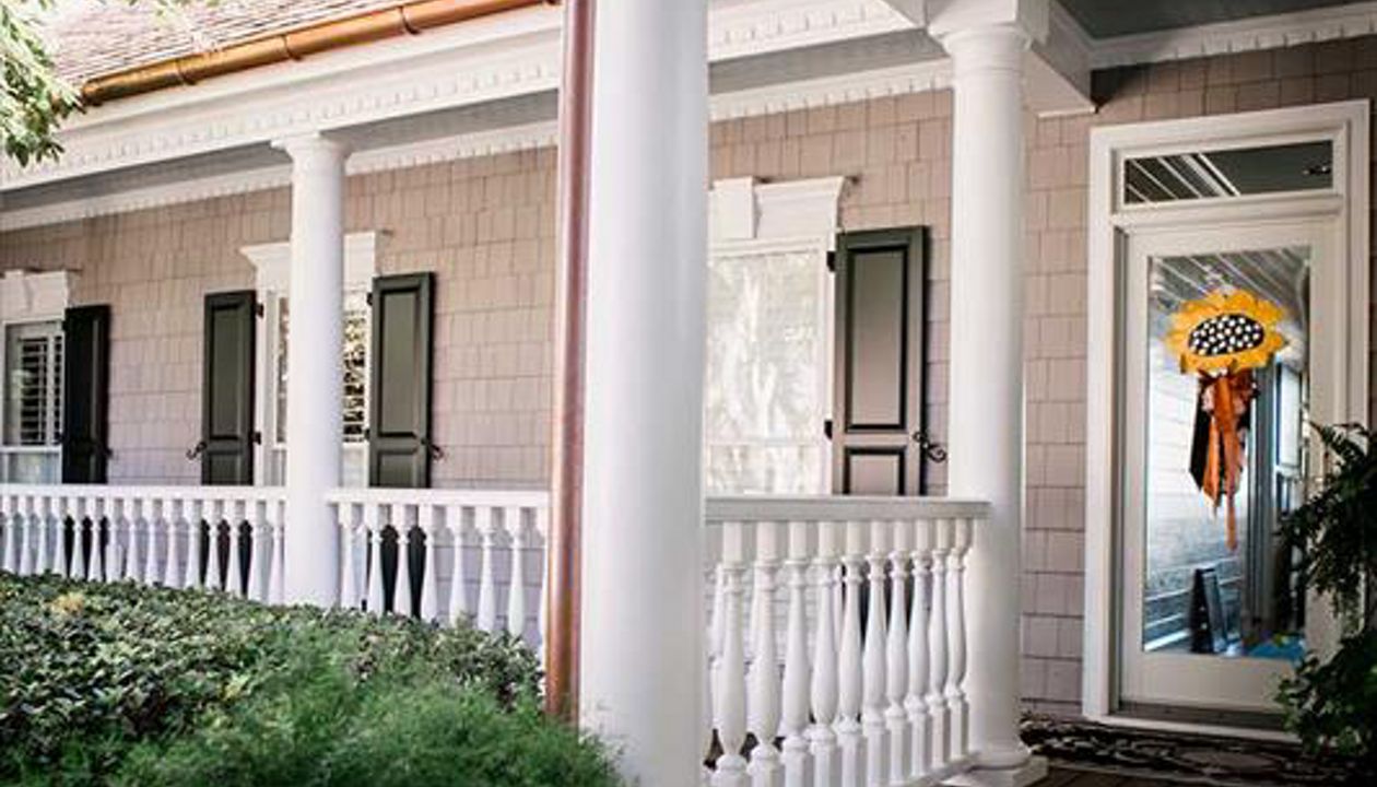 Trex Transcend Spiced Rum porch & stairs lead the way in.