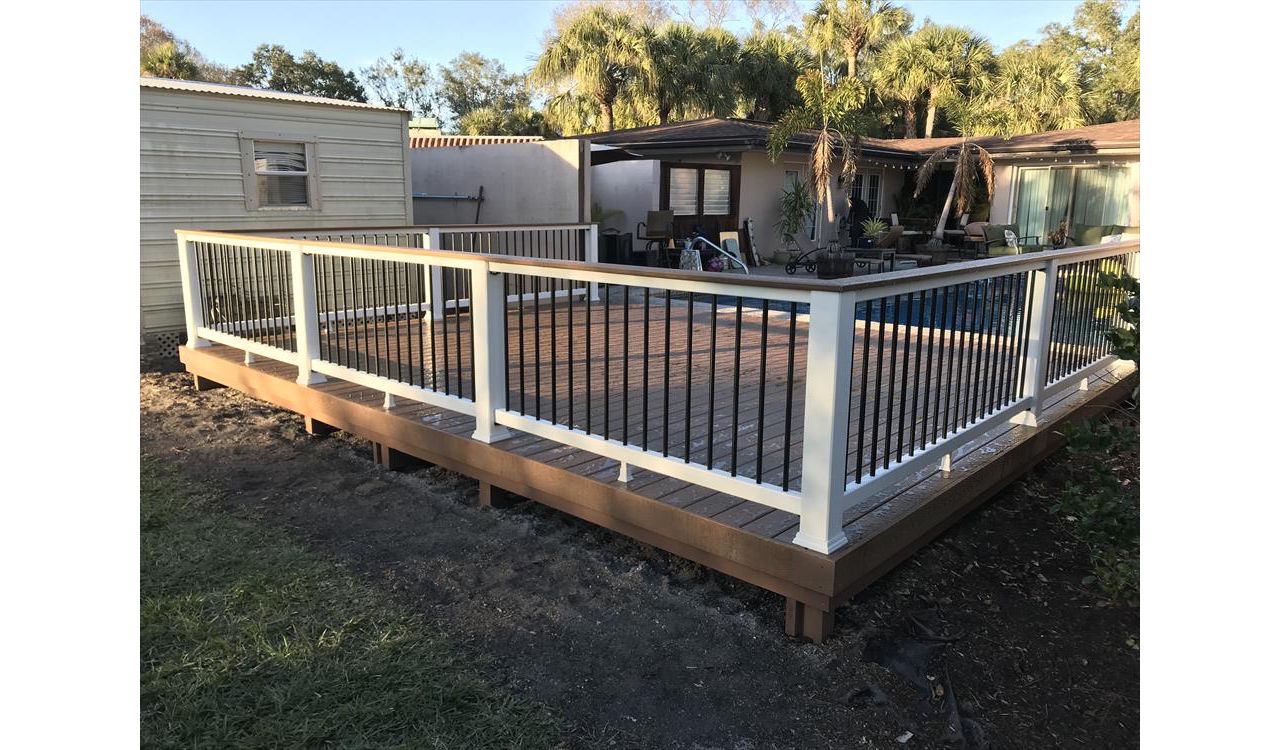 The new Select rail in white with black aluminum ballusters is a the perfect combo of beauty and value.