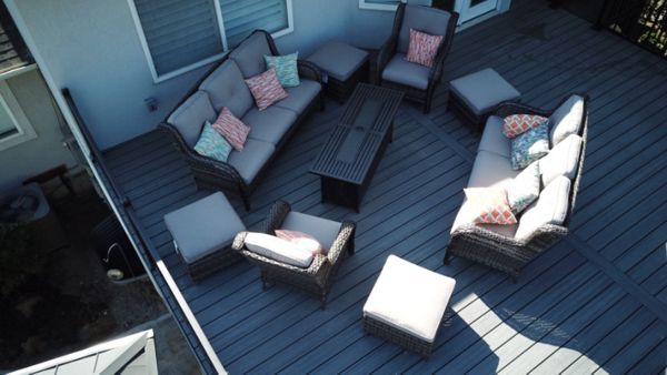 Trex Island Mist with Black Signature Aluminum Railing near Draper, UT