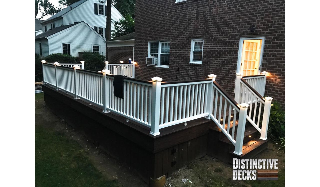 Custom Trex Transcend Spiced Rum / Lava Rock w/ Cocktail rail & Trex Lighting - Nassau County