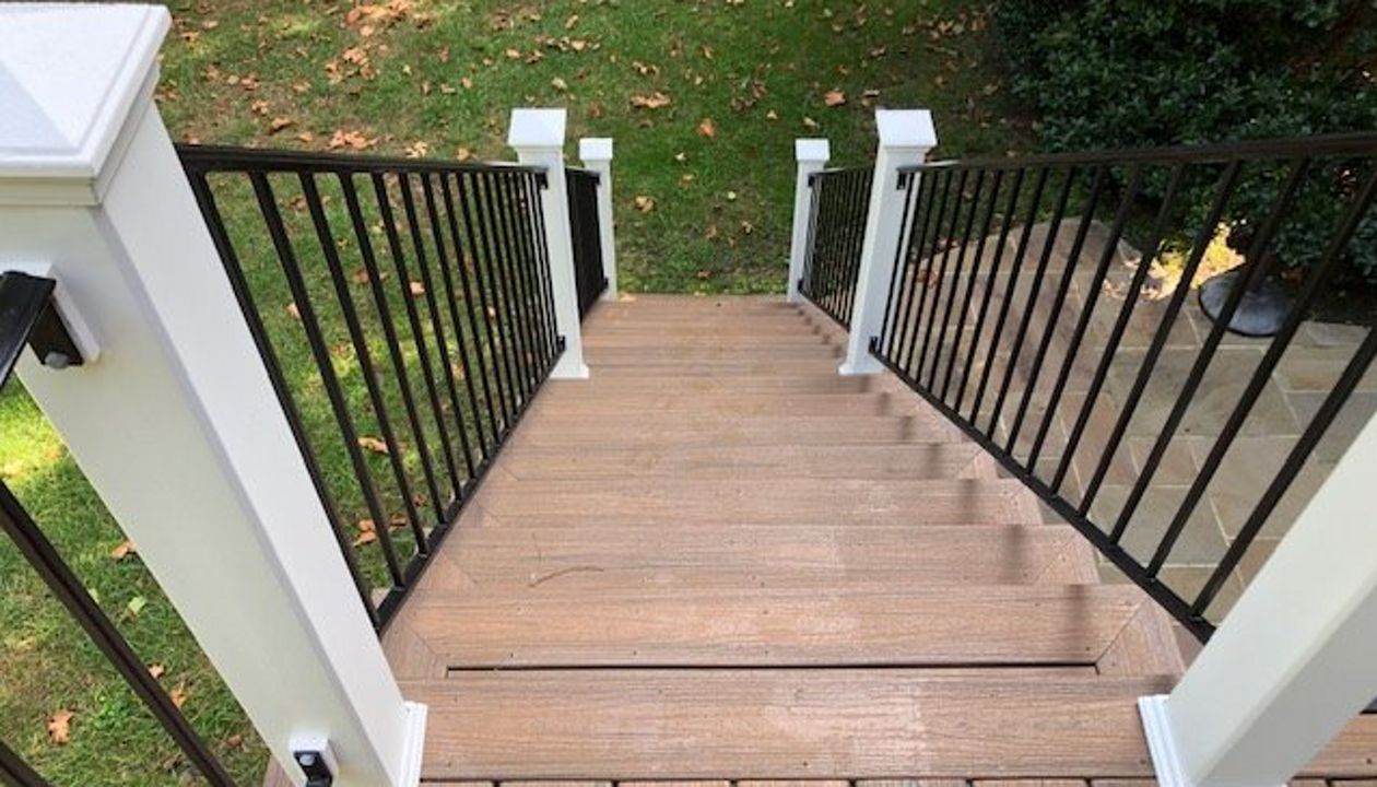 Trex Enhance Naturals Toasted Sand stairs are safe & slip resistant