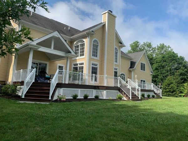 Sprawling Trex Deck with a covered area in Califon, NJ