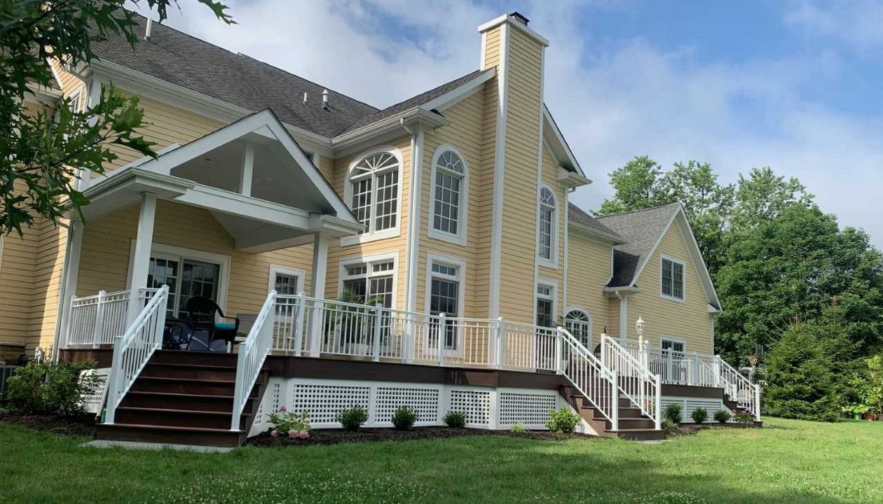 Sprawling Trex Deck with a covered area in Califon, NJ