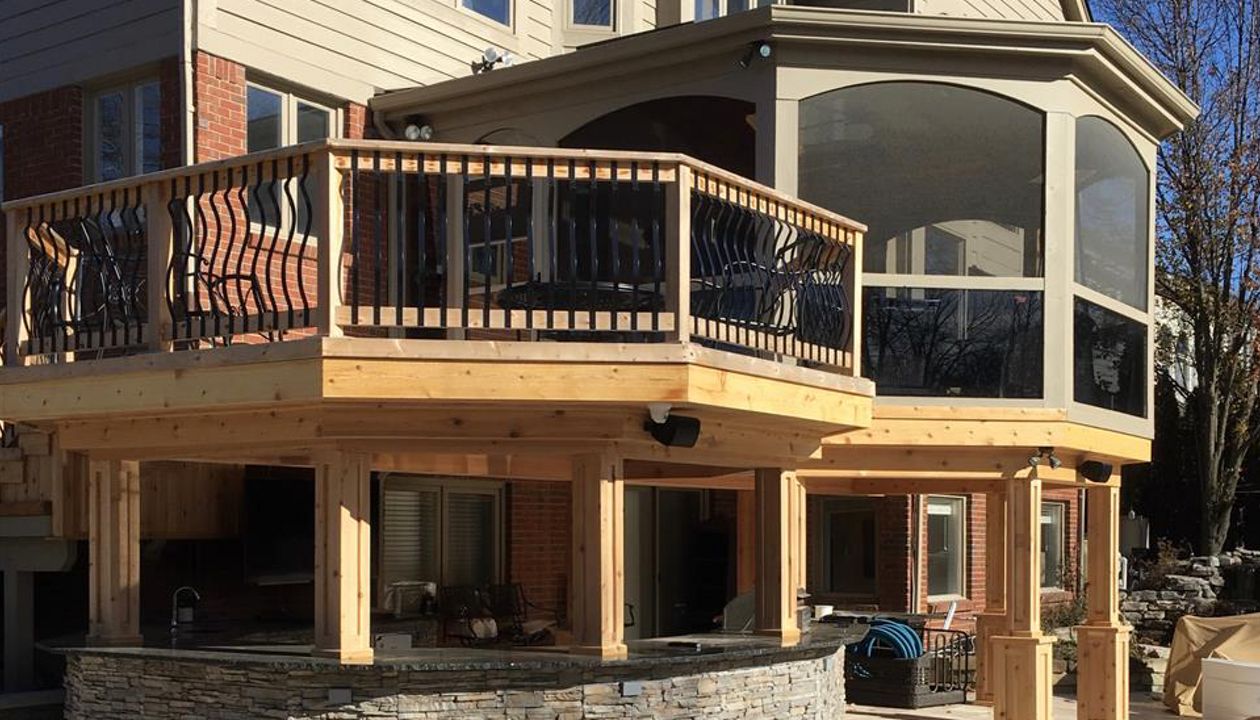 Trex Rain escape deck in West Bloomfield, Michigan