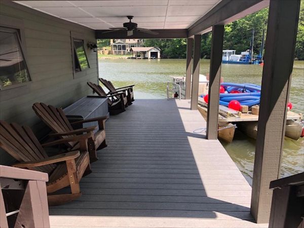 This lower level dock hideaway is perfect for a warm summer day