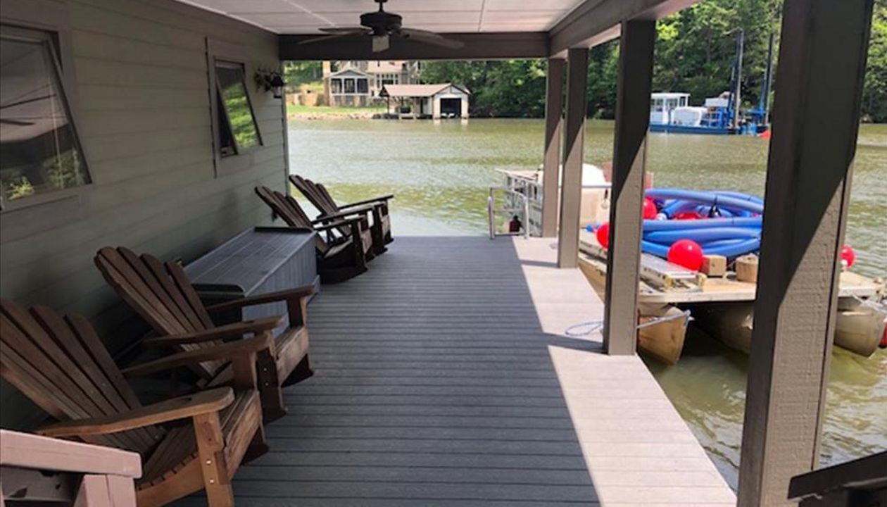 This lower level dock hideaway is perfect for a warm summer day
