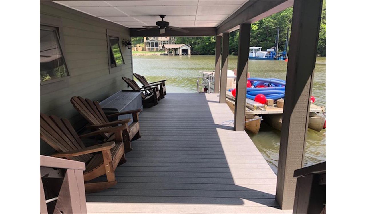This lower level dock hideaway is perfect for a warm summer day
