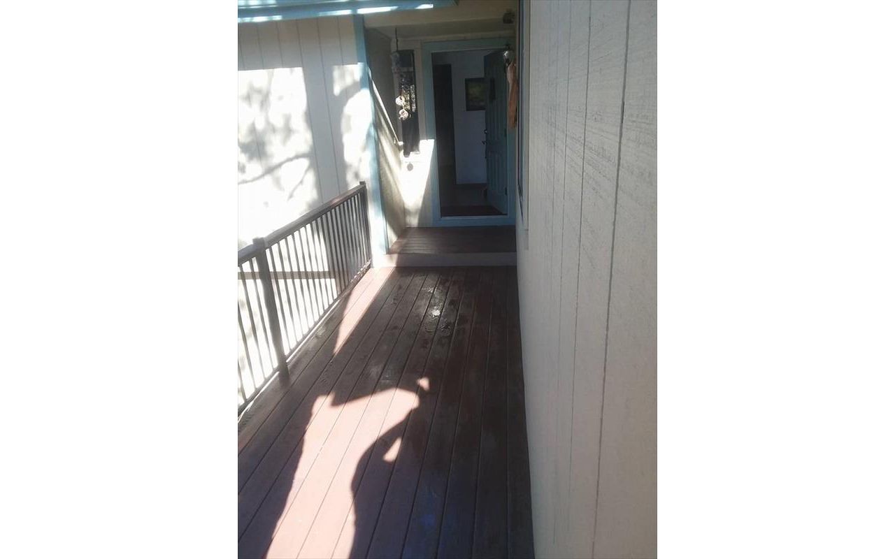 Prescott AZ. Lava Rock with groove, hidden clips. Trex joist tape.