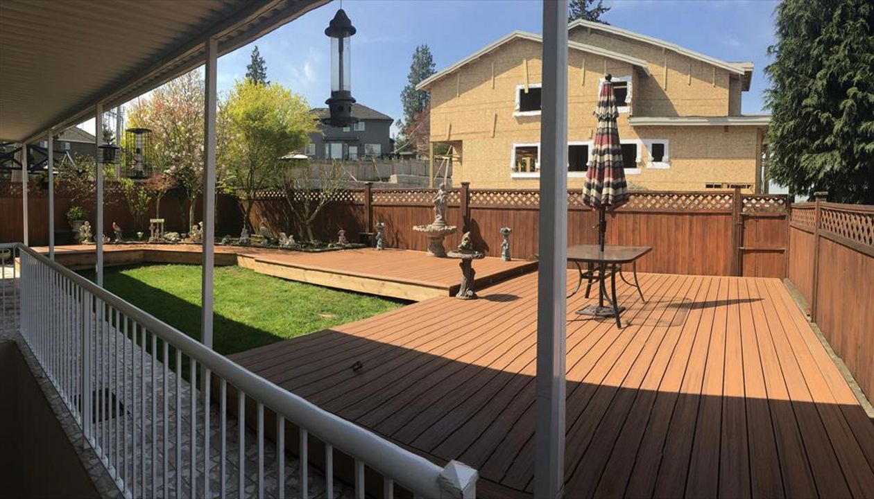 Trex custom outdoor living space with deck, Lower Mainland, BC