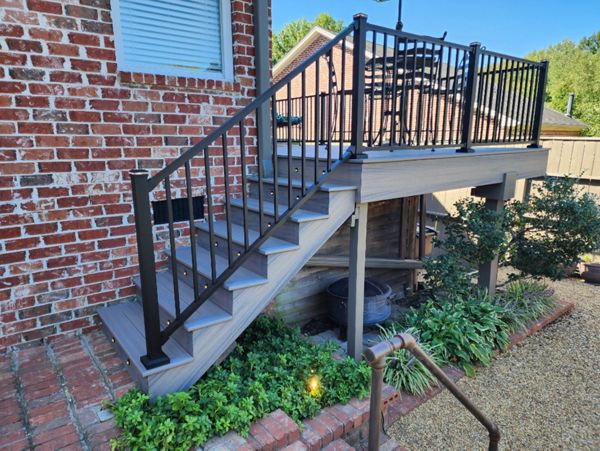 Example of how we build our stairs with Trex - our experience and quality shines through on every project we do!