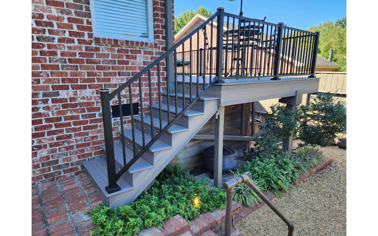 Example of how we build our stairs with Trex - our experience and quality shines through on every project we do!