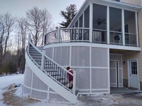 Pebble Grey curved stairs 2022
