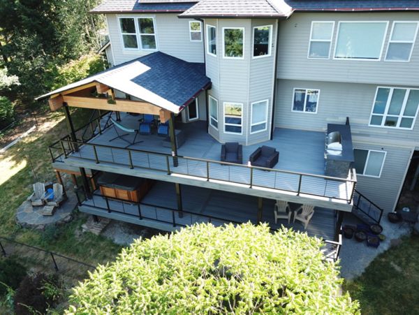 Camas, WA Trex Transcend Island Mist decking and fascia
