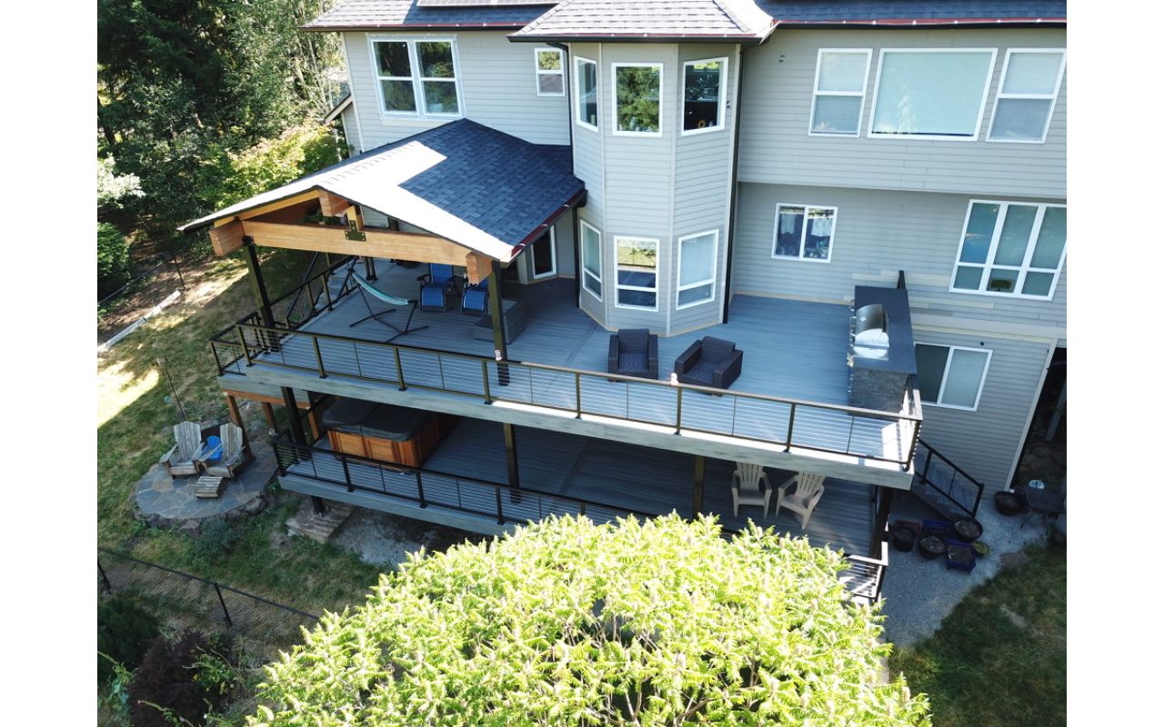 Camas, WA Trex Transcend Island Mist decking and fascia