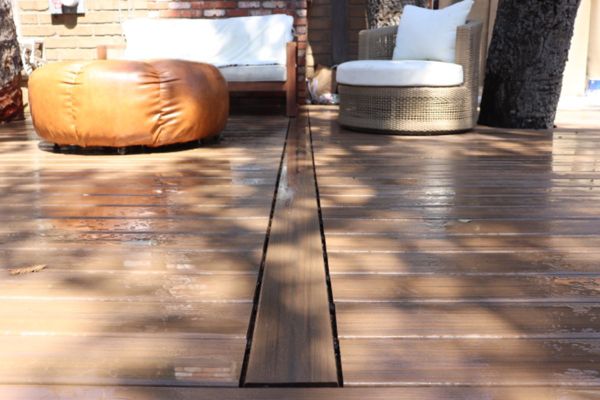 Divider board down the middle of front porch