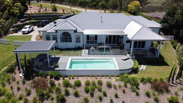 Trex island mist, the perfect pool deck and entertaining area.