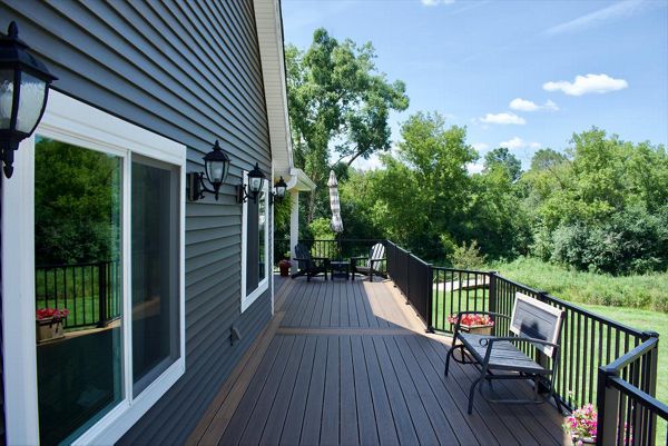 Trex composite decking and Signature railing.