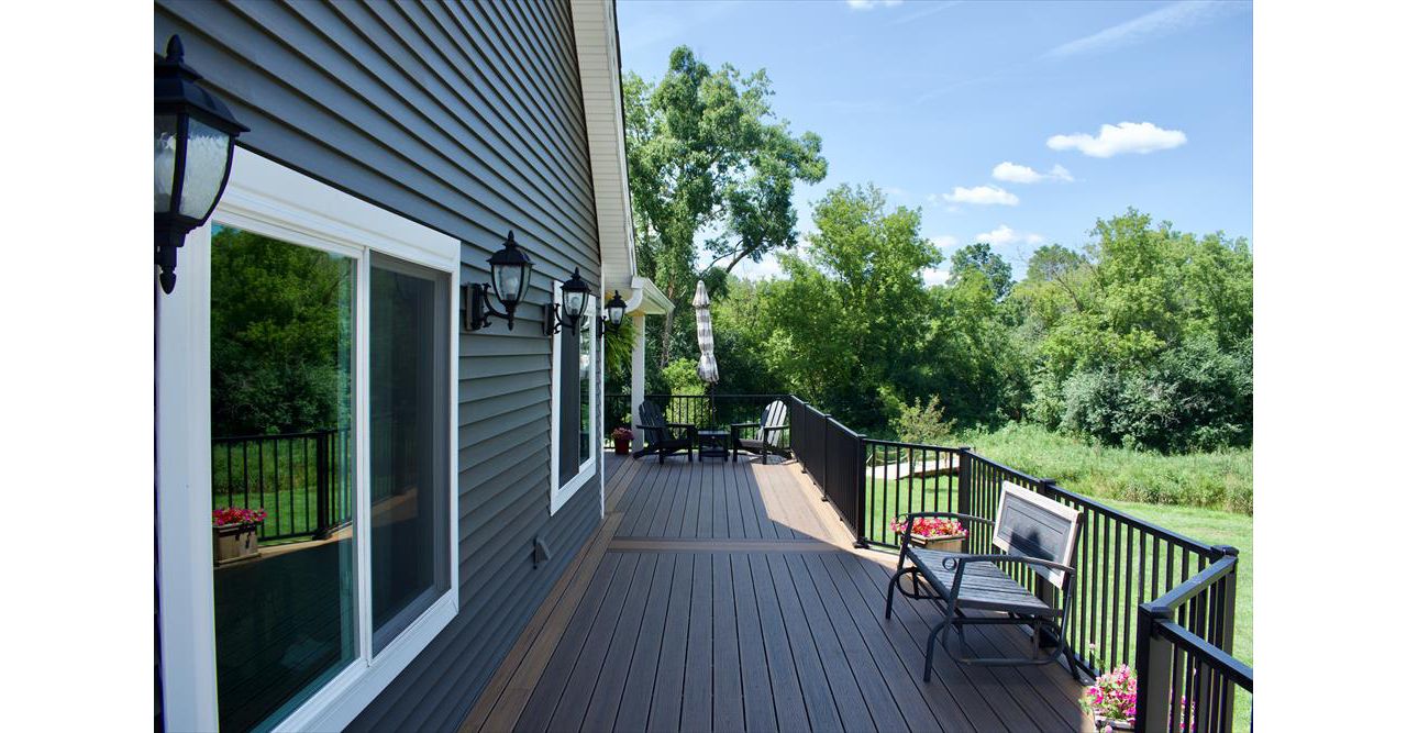 Trex composite decking and Signature railing.