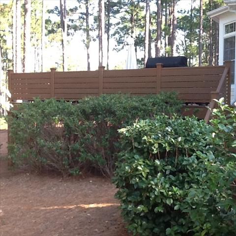 Trex Transcend Treehouse color looks great with railings