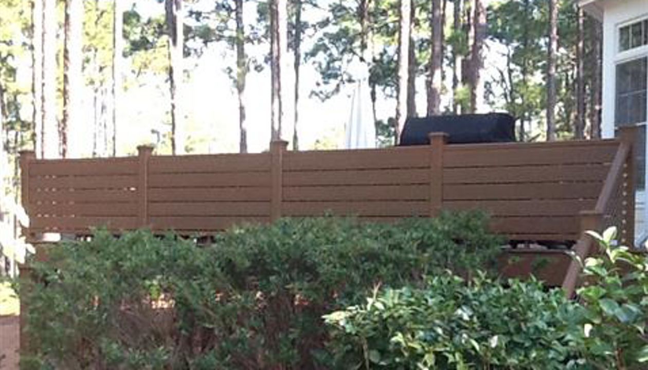 Trex Transcend Treehouse color looks great with railings