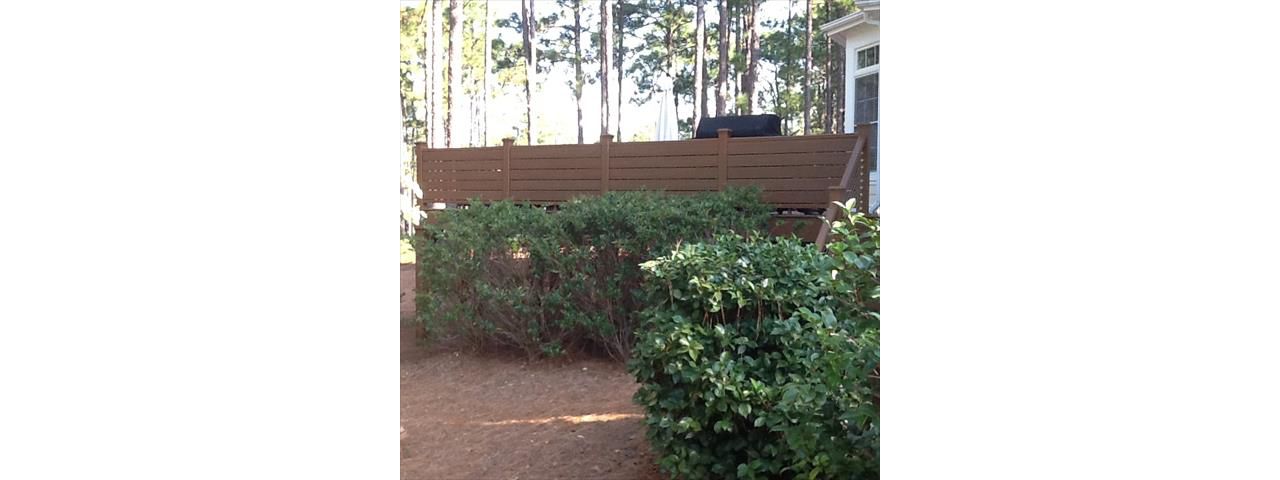 Trex Transcend Treehouse color looks great with railings