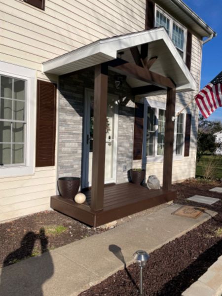 New front porch complete with Vintage Lantern