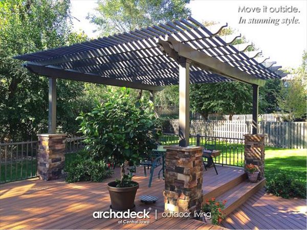 Trex Transcends Deck, Pergola, Brick Oven, Ames