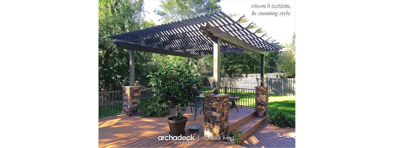 Trex Transcends Deck, Pergola, Brick Oven, Ames