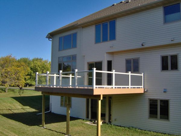 Maple Grove, MN deck with Trex Transcend Composite Railing