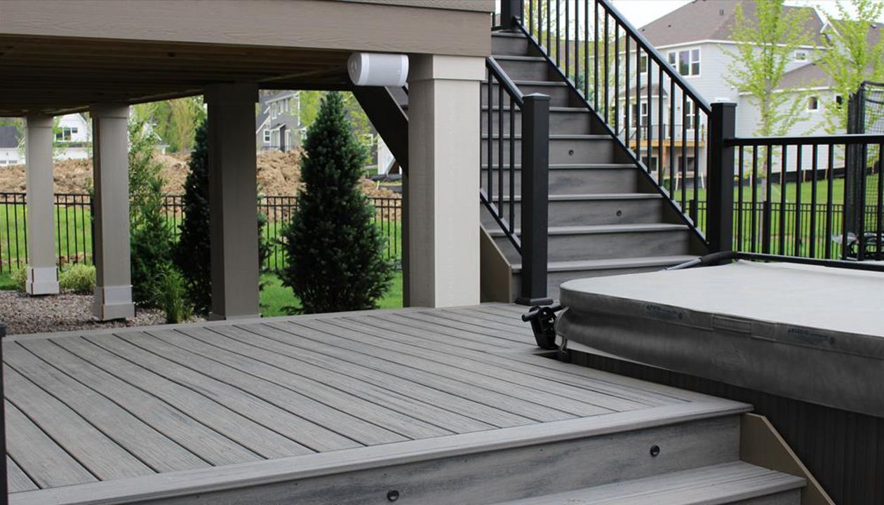 Trex decking in Island Mist - Plymouth