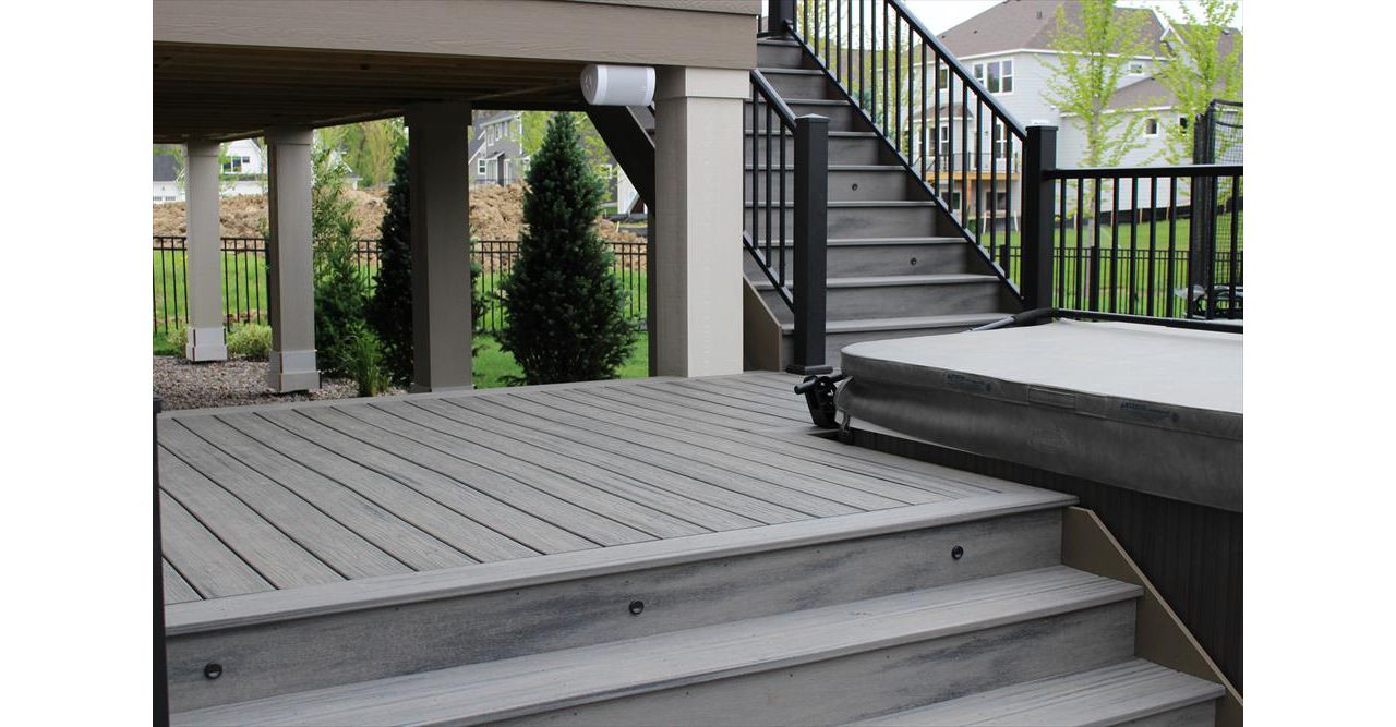 Trex decking in Island Mist - Plymouth