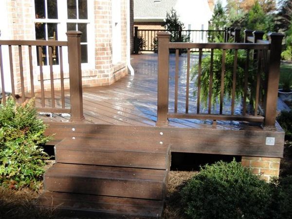 Trex Transcend Lava Rock Deck with Vintage Lantern Railings