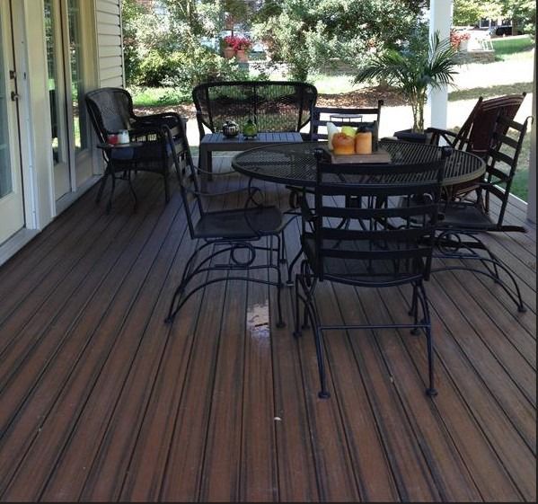 Trex Transcend Spiced Rum porch project