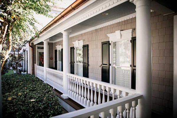 Trex Transcend Spiced Rum compliments these white columns for the complete custom look.